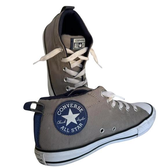 Converse Junior Shoes Size 5 Sneaker All Star Chuck Taylor Grey Blue Low top - Picture 3 of 11